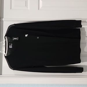 NWT Express L/S Waffle Knit Black Shirt w/ Lion Logo. Size: XL